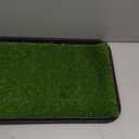 Ottomanson Artificial Grass Puppy Potty Training Pad with Tray, 15" x 30" Reusable Pee Pad for Small Pets and Dogs