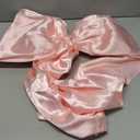 Large Pink Bow for Coquette Room Decor, 40x24 In Satin Ribbon Tie Coquette Birthday Decorations, Giant Pastel Pink Hanging Wall Decor for Ballerina Girl Just Want to Be One (Internal Stability Layer)