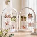 Briwooody 2 Panel 24 x 18 Inch Photo Display Board Frame
