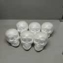 Gadpiparty 6Pcs Foam Skull Heads for Halloween Decoration DIY White Foam Skull Shapes for Crafting Painting Hanging Lightweight Easy to Personalize for Indoor Outdoor Scary Decor