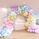 Pastel Rainbow Balloon Arch Kit, 162Pcs Macaron Assorted Colorful Party Balloon Garland Kit for Baby Shower, Wedding, Engagements, Birthday, Gender Reveal, Anniversary, Easter Decorations