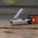 4 x ROXON M4 10 in 1 Mini MultiTool Leather Handle Portable Nail Clipper, Utility Tool, Knife With Safety Lock, Scissors, File, Bottle Opener, Screwdriver, Personal Care Gadgets A Gift for All