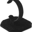 Fashion Velvet C Design Jewelry Bracelet Bangle Watch Display Rack Stand Holder (Black)