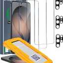 Ferilinso [Auto Dust Install] 3 Pack Screen Protector for Samsung Galaxy S26 Ultra, Military Grade Shatterproof, with 3Pack Tempered Glass Camera Lens Protector, Phone Case Friendly Accessories