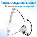 Vurkcy Window Regulator with Motor Rear Right Passenger Side, OE 741-375