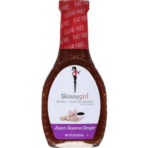 Skinnygirl Sugar Free Gluten Free Salad Dressing, Asian Sesame Ginger, 8 Ounce (EXP 03/24/28)