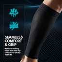 MGANG Calf Compression Sleeves (2 Pairs), 20-30mmHg Footless Compression Socks for Men Women, Leg Sleeves for Shin Splints Pain Relief, Varicose Veins, Edema, Nursing, Travel, Running, Black S/M