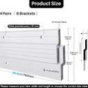 French Cleat Hanger 30 inch - 4 Pairs Heavy Duty Aluminum Alloy Picture Hanging Kit Z Bar Clips Wall Mounting 200 lbs Load Interlocking Brackets Mirror Hanging Hardware Frame, Hanger