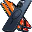 TORRAS Magnetic for iPhone 15 Pro Max Case Compatible with MagSafe, MIL-STD-810G Military Grade, Slim Translucent Phone Case iPhone 15 Pro Max Shockproof Anti-Scratch 6.7", Matte Black