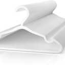 Plastic Kids Hangers - 50 Pack Non-Slip Baby Clothes Hangers for Closet, Toddler & Newborn Clothing Pants, Skirts, Coats (White)