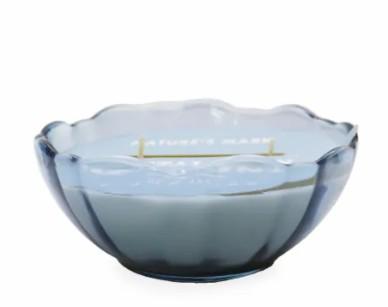 Nature's Mark Glass Bowl Candle - Blue, 6.4oz