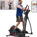 Sunny Health & Fitness Elliptical Machine with Extended Stride, Ultra Quiet 300 lbs Capacity Cross Training Cardio Fully Body Exercise for Home, Sunny Fit App Access, Optional 12" or 16" Stride Length