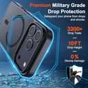 SUPFINE Magnetic for iPhone 17 Pro Max Case (Compatible with MagSafe)(Military Grade Drop Protection) Translucent Matte Shockproof with Anti-Fingerprint Phone Cover, Black