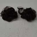 Krfapt 2PCS Messy Bun Piece for Women - Fake Hair Scrunchie & Bun Extensions, No-Slip Elastic Ties for Instant Updo, Wavy Curly Scrunchies for Thin/ Thick Hair (2pcs-Dark Brown)