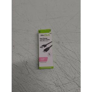 Cell Candy - USB to Apple Fast Charge and Sync Cable - 3 FT- Black