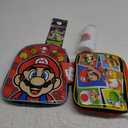 Mario Mini Backpack and Lunch Box Set for Kids - Bundle with 11" Super Mario Mini Backpack, Mario Lunch Bag, Stickers, Water Bottle, More | Super Mario Backpack for Boys 4-6