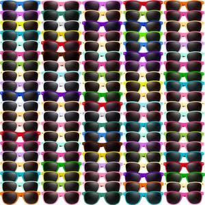 144 Pack Kids Neon Sunglasses Party Favors Bulk, 24 Colors Neon Party Sunglasses 80's Style Colorful Novelty Sunglasses Cool Sun Glasses for Classroom Prize, Goody Bag Filler, Birthday Party