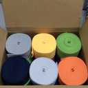 Windyun 36 Rolls Heavy Cotton Webbing 118.8 Yard 36 Color Mixed Polyester Cotton Webbing Strap Tote Bags Leash Straps for Making Bag Handles, Cloth Belt, Crafts Outdoor Accessories Supplies (1.5 Inch)