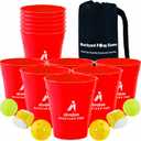 Aivalas Yard Pong Giant Outdoor Toss Games XL Buckets with Basketball-Style Play, Portable Backyard Lawn Beach Camping Throwing Game for Adults Teens & Family Includes Carry Bag, Easy to Store