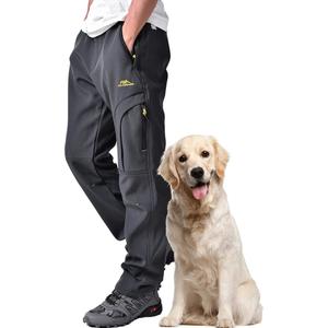Toomett Men's hiking Snow Pants Skiing Winter Insulated Fleece lined Outdoor Water Repellent camping,walking,fishing (34, Grey)