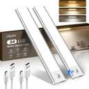 Olafus Under Cabinet Lighting, Motion Sensor 54 LED Under Cabinet Lights, 1500mAh USB Rechargeable Battery Operated Closet Lights, Dimmable& 3 Color Temperature, Stick On Magnetic for Kitchen (12inch)