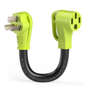 FGIEU 6AWG 50A 1.6FT EV Charger Plug Adapter for Tesla, NEMA 10-50P to 14-50R 4 Prong to 3 Prong STW 3/C Heavy-Duty Cable with Grip Handle | 125/250V - EV Only