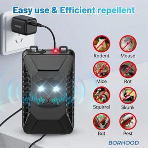Ultrasonic Rodent Repellent, Skunks Repellent for Car Keep Mice Out of Cars Engines, Indoor-11