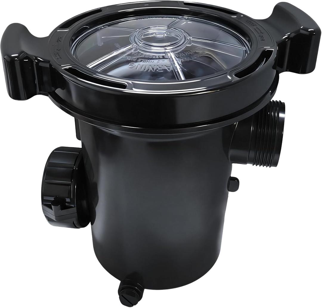310-6500B Pool Pump Strainer Housing with Lid & Basket Compatible with Waterway Hi-Flo/Hi-Flo II Pumps 310-6500B Pump Housing Designed for Swimming Pool and Spa Pumps