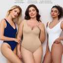 Avidlove Women's Sexy Plunge Deep V Neck Bodysuit Double Lined Sleeveless Thong Body Suit Leotard for Going Out Tank (Blue, L)