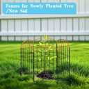 Decorative Garden Fence 10 Panels16.34 in.H x 12.6 in.W x 10.6 feet Small Border Panel Fencing for Yard,Arched Top Orange Flower Bed Edging,Rustproof Metal No Dig Fence,Animal Barrier for Dog