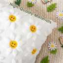 Emvency Spring Throw Pillow Covers 18x18 Set of 2, White Daisy Floral Sunflower Summer Decorative Pillow Cases Soft Plush Faux Fur Wool Couch Cushion Case for Couch Bed Sofa Living Room Home Decor