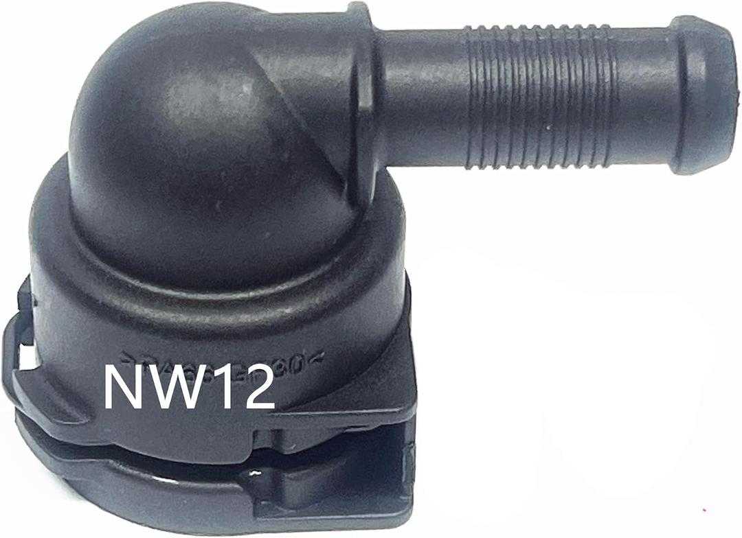 NW12 Coolant Hose Connector,Quick Connect Fitting Elbow, 90° Radiator Joint