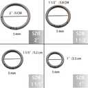 O Ring Spring, 10 PCS Opening Snap Trigger Clip Buckle Charm Purse Making (Brushed Brass,1")