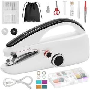 Handheld Sewing Machine Heavy Duty & Portable, 2-Speed Mini Sewing Machine with Sewing Kit & Storage Bag for Beginners, Adults, DIY, Home, Travel, Quick Clothing Repairs