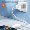 THREEKEY 35W USB C Wall Charger, Dual USB Port Block,Type C Charger Fast Charging Power Adapter Compatible with iPhone 16/15/14/13/12/11/X,Samsung Series,Moto,iPad,MacBook, White