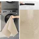 YIHOUSE Bathroom Rug Sets 2 Piece, Ultra Thin Bath Mat Fit Under Door, Quick Dry Absorbent Bath Mat for Bathroom Non Slip Machine Washable Floor Mat (Beige, 2 Piece)