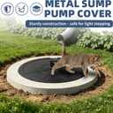 18 Inch Sump Pump Cover Lid, Submersible Decorative Slotted Steel