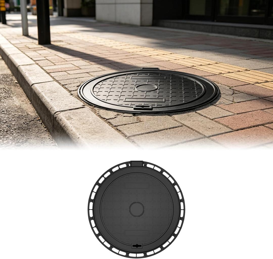 24in Round Cast Iron Manhole Cover and Frame