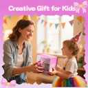 Flower Craft Kit for Kids, DIY Make Your Own Flower Bouquet Set with Reusable Felt Flowers, Arts and Crafts Gift for Girls Boys Ages 4-10