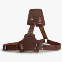 Hide & Play, Gladiator Shoulder Harness, Adjustable Straps, Ideal for Cosplay, Costume Parties, Full Grain Leather, Handmade, Bourbon Brown