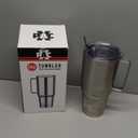 Maxam XPAC 64 Ounce Double Vacuum Wall Stainless Steel Vacuum Insulated Tumbler with Lid and Handle, Fits in a 4 Inch Wide Car Beverage Holder