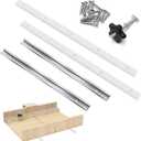 Table Saw Crosscut Sled Kit Coolrunner Crosscut Sled for Table Saw with 2 Aluminum T-Track, 2 UHMW Miter Bars, Knob, Bolt & Screws Set for DIY Tablesaw Crosscut Sled, U Tracks Woodworking Miter