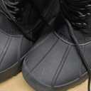 Furuian Winter Steel Toe Work Boots for Men Insulated Waterproof Work Boots for Men Steel Toe Shoes Mens Winter Snow Duck Booties (12, All Black)