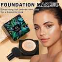 Mushroom Head Air Cushion CC Cream Foundation,2PCS Moisturizing BB Cream Cushion Foundation Makeup,Full Coverage Long Lasting Matte Concealer Base de MaquillajeNatural