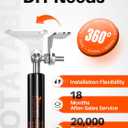 23 Inch 100 Lb Gas Lift Struts for Heavy Lid, Rv Storage Bed Lift Heavy Duty Shock, Gas Piston Lift Mechanism Gas Spring Kit with Mounting Brackets, Fit 80-110lbs Prop 2pack