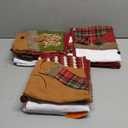 Santa Claus Snowman Christmas Dining Room Chair Back Cover Set of 6, Removable Washable Chair Protector for Home, Restaurant,Christmas Dinner Chairs Cover Decoration