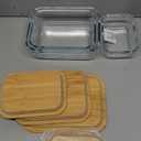 DE Glass Food Storage Containers with Bamboo Lids – 3 Pack 
(12oz/21oz/35oz/51oz)
 – BPA-Free Borosilicate Glass Meal Prep Boxes – Oven, Microwave, Freezer Safe – Stackable & Airtight