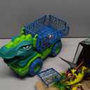 TEMI Dinosaur Truck Toys for Kids 3-5 Years, Tyrannosaurus Transport Car Carrier Truck with 8 Dinosaur Figures, Activity Play Mat, Dinosaur Eggs, Trees, Capture Jurassic Play Set for Boys and Girls