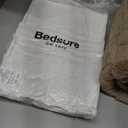 Bedsure California King Comforter Set 5 Pieces - Bed in a Bag with Checkered Throw Blanket and Decorative Pillow, Lightweight Bedding Comforter Sets, All Season Boho Bedding, Linen Beige