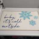 Mingnei Christmas Baby It's Cold Outside Doormat Door Mat for Home Entrance, Rustic Farmhouse Winter Snow Flake Floor Mats for House Front Outdoor Outside Entryway Rug 30 x 17 Welcome Mat